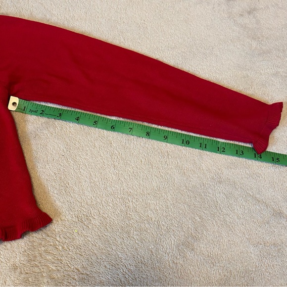 Red Floral Embroidered Cardigan - Picture 7 of 8